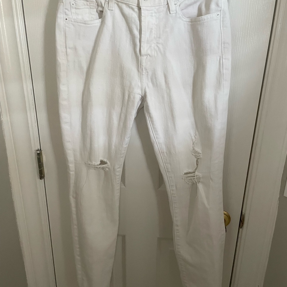 7 For All Mankind Classic White Jeans